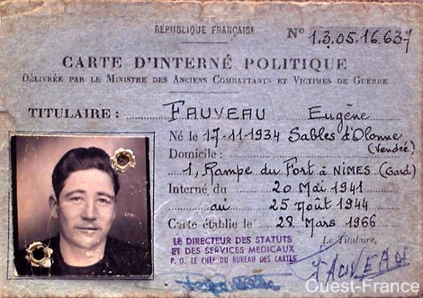 Carte d'identit politique d4Eugne fauveau